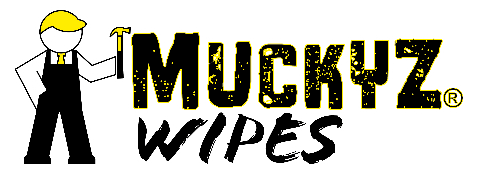 Muckyz Tool Hire Wipes black and yellow logo