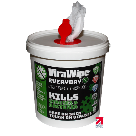 VirawipeEveryday 600 single shot Virawipe Everyday 600 wipe tub